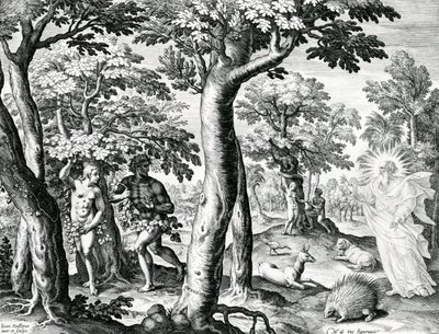 Adam und Eva verstecken sich vor dem Herrn, Platte 3 von 
